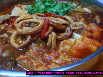 오징어버섯찌개