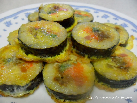 먹다남은 김밥~더 맛있는 변신...김밥계란부침