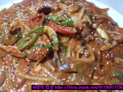 주말별미! 낙지볶음 만들려다 해물찜이 완성!>_