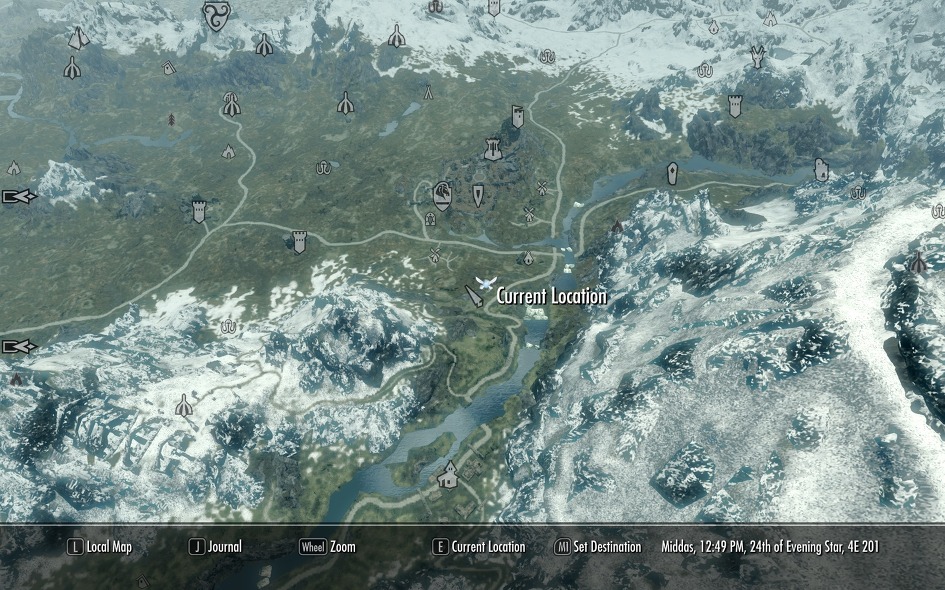 User interfaces / A Quality World Map and Solstheim Map - With Roads