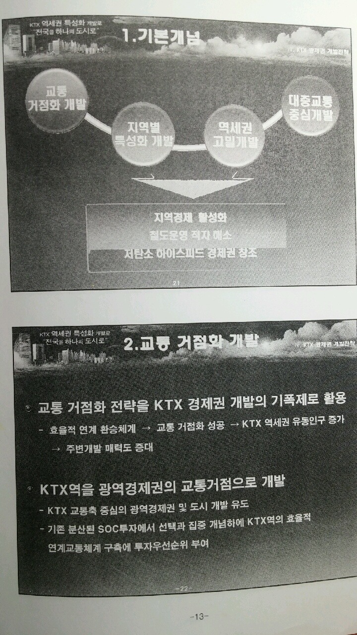   KTX역세권 특성화 개발  - 전국을 하나의 도시로 