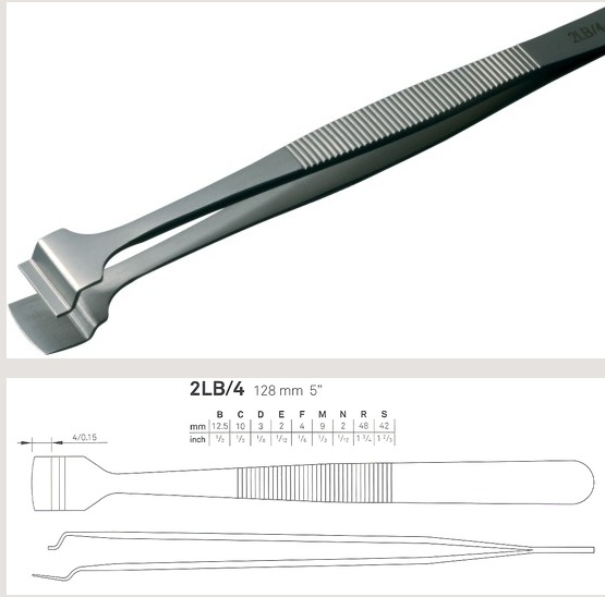 WAFER HANDLING TWEEZERS / RUBIS 2LB/4-SA